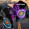 BlueJose Archery Grunge Flame Customized Name 3D Shirt (4 Colors)