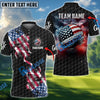 BlueJose Golf Smoke Grunge US Flag Customized Name, Team Name 3D Shirts (4 Colors)