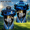 BlueJose Golf Funny Ball Thunder Pattern Customized Name, Team Name 3D Shirts (4 Colors)