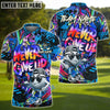 BlueJose Never Give Up Graffiti Pattern Golf Ball Multicolor Options Personalized Name, Team Name 3D Shirt (4 Colors)