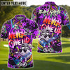 BlueJose Never Give Up Graffiti Pattern Golf Ball Multicolor Options Personalized Name, Team Name 3D Shirt (4 Colors)