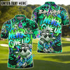 BlueJose Never Give Up Graffiti Pattern Golf Ball Multicolor Options Personalized Name, Team Name 3D Shirt (4 Colors)
