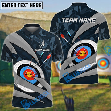 BlueJose Archery Silver Blade Customized Name 3D Shirt (4 Colors)