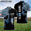 BlueJose Archery Skull Camo Flag Customized Name 3D Shirt (4 Colors)