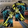 BlueJose Bowling And Pins Lightning Bear Customized Name, Team Name 3D Shirt (4 Colors)