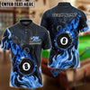 BlueJose Billiards 8 Ball Double Fire Personalized Name Shirt (4 Colors)