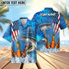 BlueJose Fishing Beer USA Flag Personalized Hawaiian Shirt (12 Fish Species)