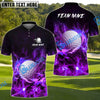 BlueJose Golf Thunderbolt Customized Name, Team Name 3D Shirts (4 Colors)
