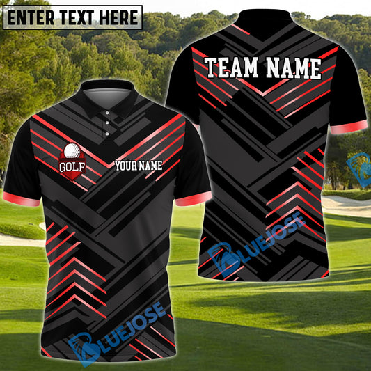 BlueJose Golf Premium Line Customized Name, Team Name 3D Shirts (4 Colors)