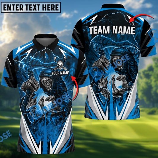 BlueJose Golf Lightning Reaper Customized Name, Team Name 3D Shirts (4 Colors)