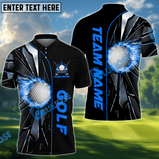 BlueJose Golf Ball Break Glass Customized Name, Team Name 3D Shirts (4 Colors)