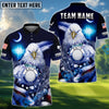BlueJose Golf Ball Cross Eagle American Flag Customized Name, Team Name 3D Shirts (4 Colors)