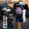 BlueJose Darts Hands On Skull Personalized Name, Team Name Shirt (4 Colors)