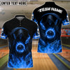 BlueJose Bowling And Pins Flaming Reaper Customized Name, Team Name 3D Shirt (4 Colors)