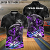 BlueJose Bowling And Pins Flame Reaper Play Customized Name, Team Name 3D Shirt (4 Colors)