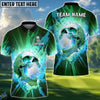 BlueJose Skull Blast Golf Polo Shirt, Customized Name & Team Name 3D Shirts (4 Colors)