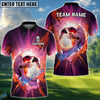 BlueJose Skull Blast Golf Polo Shirt, Customized Name & Team Name 3D Shirts (4 Colors)
