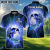 BlueJose Skull Blast Golf Polo Shirt, Customized Name & Team Name 3D Shirts (4 Colors)