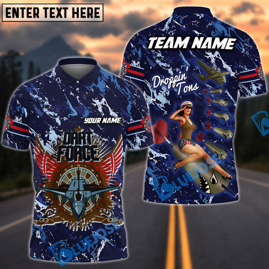 BlueJose Darts Dart Force Army Customized Name, Team Name 3D Shirt (4 Colors)