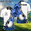 BlueJose Golf Golden Line Flame Art Design Multicolor Option Polo Shirt (6 Colors)