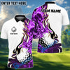 BlueJose Golf Golden Line Flame Art Design Multicolor Option Polo Shirt (6 Colors)