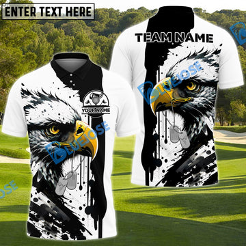 BlueJose Golf Eagle DogTag Patriot Custom Name & Team Name 3D Shirts