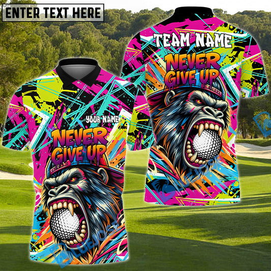 BlueJose Savage Beast Swing Golf Shirt, Customized Name & Team Name 3D Shirts (4 Colors)