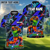 BlueJose Electric Swing Golf Shirt, Customized Name & Team Name 3D Shirts (4 Colors)