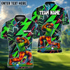 BlueJose Electric Swing Golf Shirt, Customized Name & Team Name 3D Shirts (4 Colors)