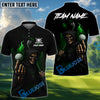 BlueJose Grim Reaper Golf Polo Shirt, Customized Name & Team Name 3D Shirts (4 Colors)