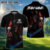 BlueJose Grim Reaper Golf Polo Shirt, Customized Name & Team Name 3D Shirts (4 Colors)
