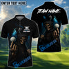 BlueJose Grim Reaper Golf Polo Shirt, Customized Name & Team Name 3D Shirts (4 Colors)
