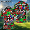 BlueJose Graffiti Swag Golf Polo Shirt, Customized Name & Team Name 3D Shirts (4 Colors)