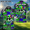 BlueJose Graffiti Swag Golf Polo Shirt, Customized Name & Team Name 3D Shirts (4 Colors)