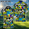 BlueJose Graffiti Swag Golf Polo Shirt, Customized Name & Team Name 3D Shirts (4 Colors)