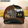 BlueJose Hunting Brown Leather Style Multicolor Options Personalized Name 3D Cap (6 color)