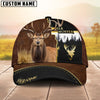 BlueJose Hunting Brown Leather Style Multicolor Options Personalized Name 3D Cap (6 color)