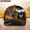 BlueJose Hunting Brown Leather Style Multicolor Options Personalized Name 3D Cap (6 color)