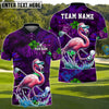 BlueJose Tropical Flamingo Golf Polo Shirt, Customized Name & Team Name 3D Shirts (4 Colors)
