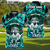 BlueJose Street Swing Golf Polo Funny Golf Polo Shirt, Customized Name & Team Name 3D Shirts (4 Colors)