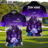 BlueJose Thunder Bear Golf Polo Funny Golf Polo Shirt, Customized Name & Team Name 3D Shirts (4 Colors)