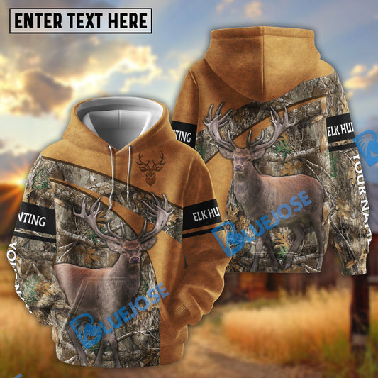 BlueJose Elk Hunting Camo Hoodie Personalized 3D Hoodie For Hunting Lover