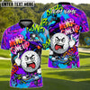 BlueJose Never Give Up Graffiti Golf Polo Shirt, Customized Name & Team Name 3D Shirts (4 Colors)