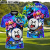 BlueJose Never Give Up Graffiti Golf Polo Shirt, Customized Name & Team Name 3D Shirts (4 Colors)