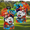 BlueJose Never Give Up Graffiti Golf Polo Shirt, Customized Name & Team Name 3D Shirts (4 Colors)