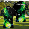BlueJose Fire Eagle Golf Polo Shirt, Customized Name & Team Name 3D Shirts (4 Colors)