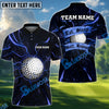 BlueJose Electric Golf Repeat Funny Golf Polo Shirt, Customized Name & Team Name 3D Shirts (4 Colors)
