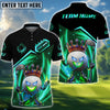 BlueJose King of Swing Golf Polo Shirt, Customized Name & Team Name 3D Shirts (4 Colors)