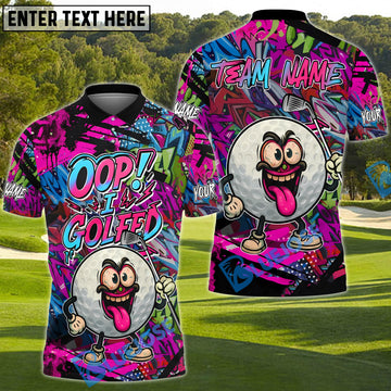 BlueJose Oop! I Golfed It Golf Polo Shirt Custom Name & Team Name 3D Shirts