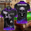 BlueJose Billiards Ball 8 Skull Thunder Personalized Name Shirt (4 Colors)